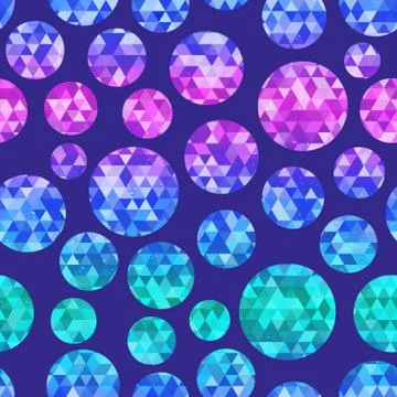 Diamond circle seamless pattern. イラスト素材
