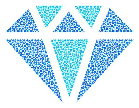 Diamond Collage of Dots Stock Illustration