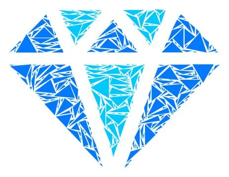Diamond Collage of Triangles Stock Illustration