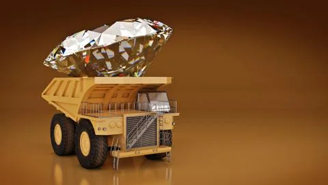 Diamond concept. 3d rendering Stock Illustration