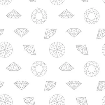 Diamond concept seamless pattern. Stock Illustration