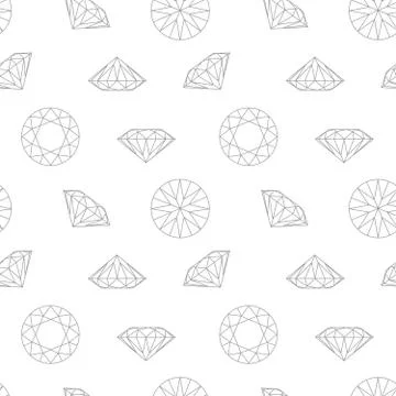 Diamond concept seamless pattern. Wrapping paper Stock Illustration