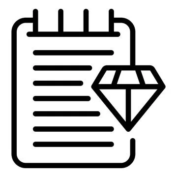 Diamond creative icon outline vector. Lamp solution 스톡 일러스트