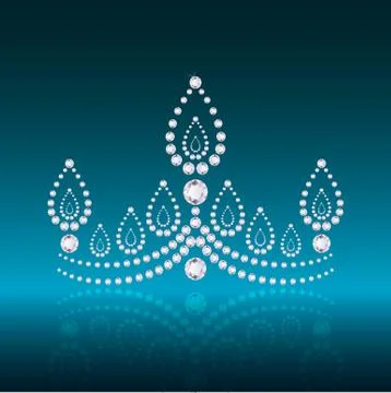 Diamond crown Illustrazione stock