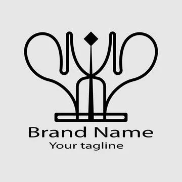 Diamond Crown logo Stock Illustration