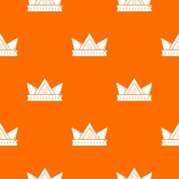 Diamond crown pattern vector orange Illustrazione stock