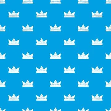Diamond crown pattern vector seamless blue Illustrazione stock