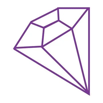 Diamond crystal isolated icon vector illustration Stock Illustration