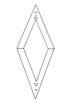 Diamond, crystal, logo of the elements of nature. Elements of ethno, fantasy, イラスト素材