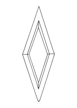 Diamond, crystal, logo of the elements of nature. Elements of ethno, fantasy, 스톡 일러스트
