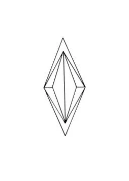 Diamond, crystal, logo of the elements of nature. Elements of ethno, fantasy, 스톡 일러스트