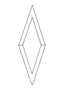 Diamond, crystal, logo of the elements of nature. Elements of ethno, fantasy, 스톡 일러스트