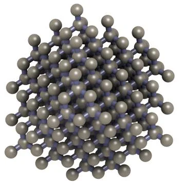 Diamond crystal structure. Stock Illustration