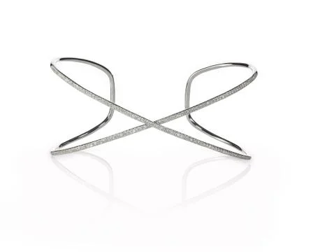 Diamond cuff bracelet Stock Photos