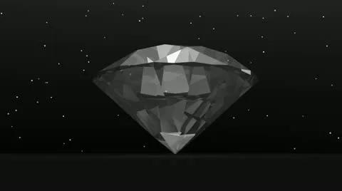 Diamond in the dark - 3D render Video stock 18193221