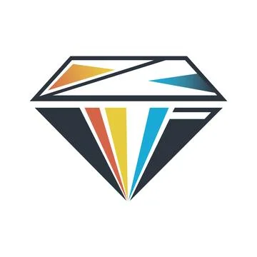Diamond design element vector icon with creative idea for business person Stock Illustration
