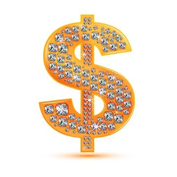 Diamond dollar icon Stock Illustration