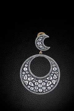 Diamond earrings Stock Photos