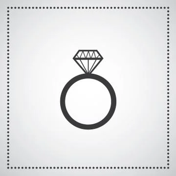 Diamond engagement ring Stock Illustration