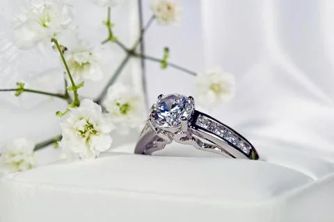 Diamond engagement ring Stock Photos