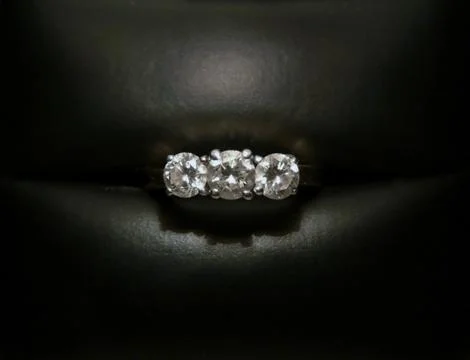 Diamond engagement ring Stock Photos