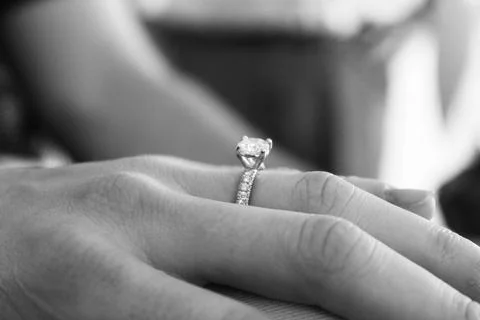 Diamond Engagement Ring Stock Photos