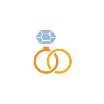 Diamond engagement ring vector icon. Stock Illustration
