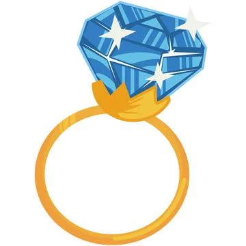 Diamond engagement ring vector icon. Stock Illustration
