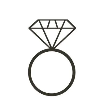 Diamond engagement ring vector illustration Stock Illustration