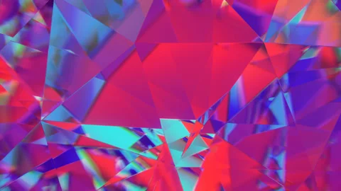 Diamond facets abstract diffraction background 3D render Stock Footage 161097507