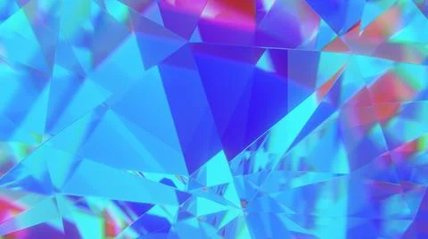 Diamond facets abstract diffraction background 3D render 스톡 일러스트