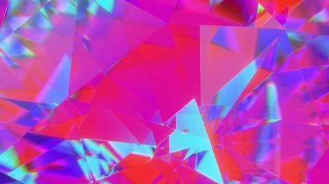 Diamond facets abstract diffraction background 3D render Ilustración de archivo