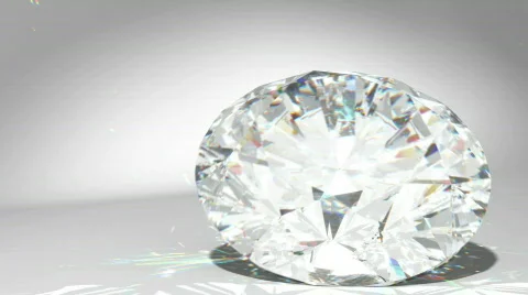 Diamond falling and rolling down Stock Footage