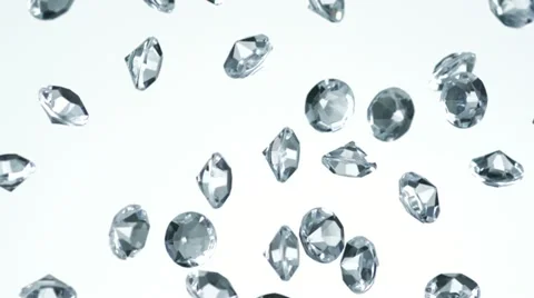 Diamond falling, Slow Motion Stock Footage 11142670