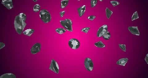 Diamond falling slow motion Stock Footage 126767388