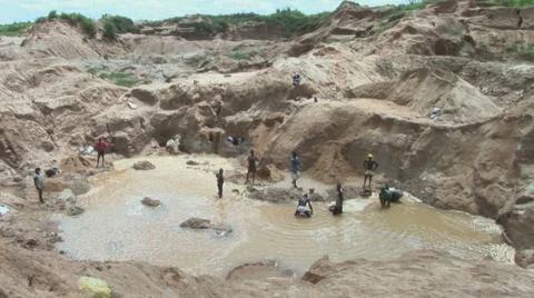 Diamond fields Sierra Leone Stock Footage 1088935