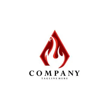 Diamond fire logo design vector Illustrazione stock