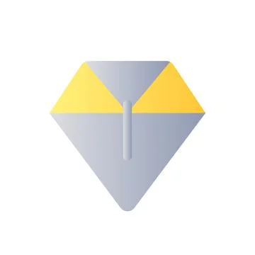 Diamond flat gradient color ui icon Illustrazione stock