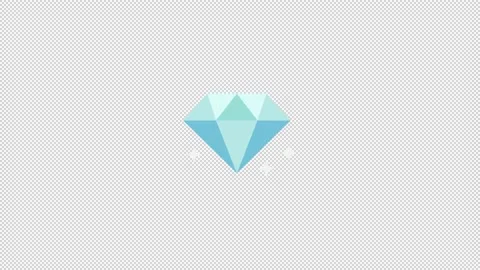 Diamond Flat Icon Stock Footage 205060750