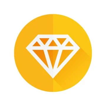 Diamond flat icon Stock Illustration