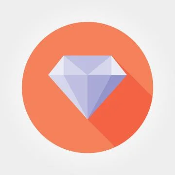 Diamond. Flat. Icon. Stock Illustration