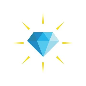 Diamond flat icon illustration Stock Illustration