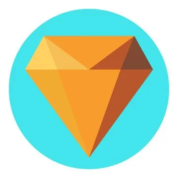 Diamond flat icon  vector. Web symbol. Perfect Black pictogram illustration o イラスト素材