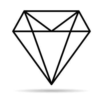 Diamond flat icon  vector. Web symbol. Perfect pictogram illustration on whit イラスト素材