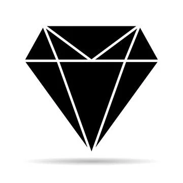Diamond flat icon  vector. Web symbol. Perfect pictogram illustration on whit Stockillustratie