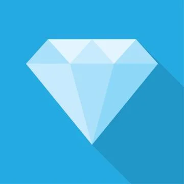 Diamond in a flat style Stock Illustration