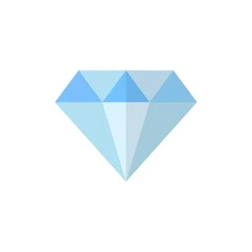Diamond. Flat vector design with long shadow. Isolated. Stock Illustration