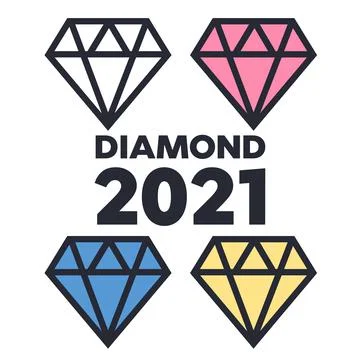 Diamond flat vector icon. Brilliant vector icon Stock Illustration