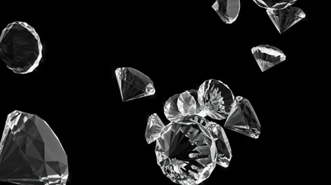 Diamond Float I with Matte Loopable HD Stock Footage 38225360