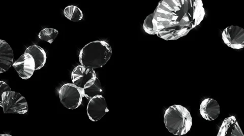 Diamond Float II with Matte Loopable HD Stock Footage 38232479